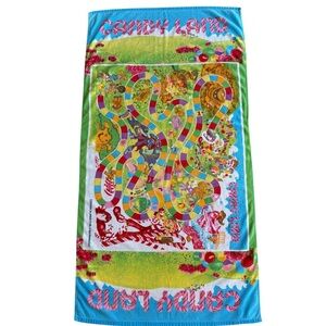 Beach Towel Hasbro Candy Land 2005 56"x30" Candyland Bath Y2K Board Game Graphic